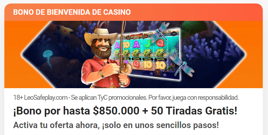 Bono de bienvenida al casino LeoVegas