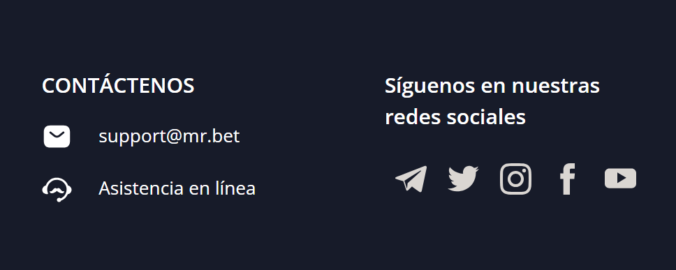 Servicio de atención al casino Mr Bet