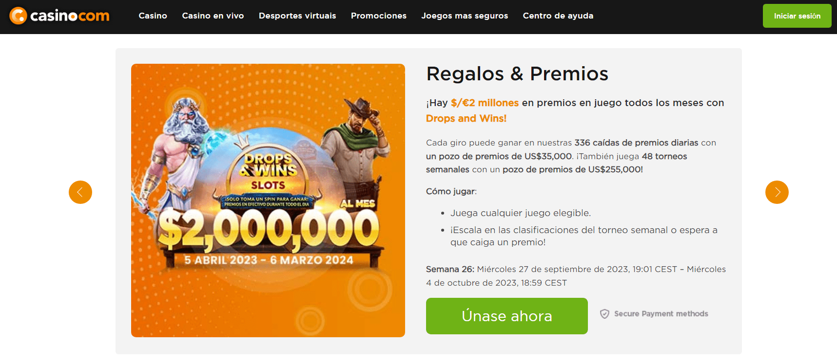 Torneos de Casino.com