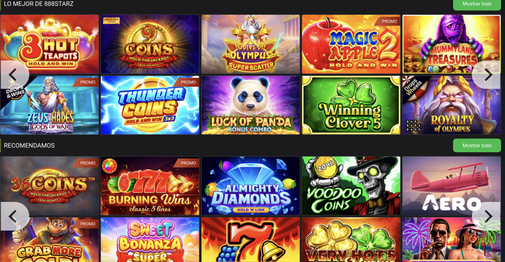 Juegos en 888Starz